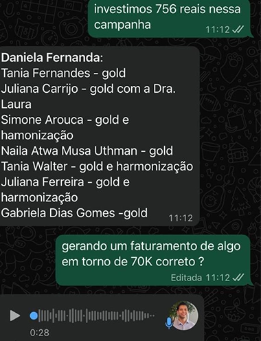 Mensagem de cliente SEOK