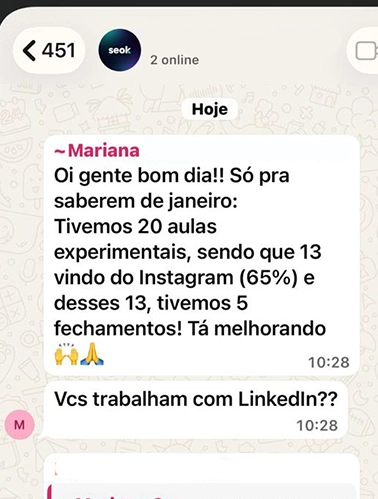 Mais resultado SEOK