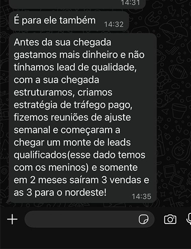 Mensagem de cliente SEOK