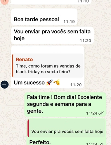 Mensagem de cliente SEOK